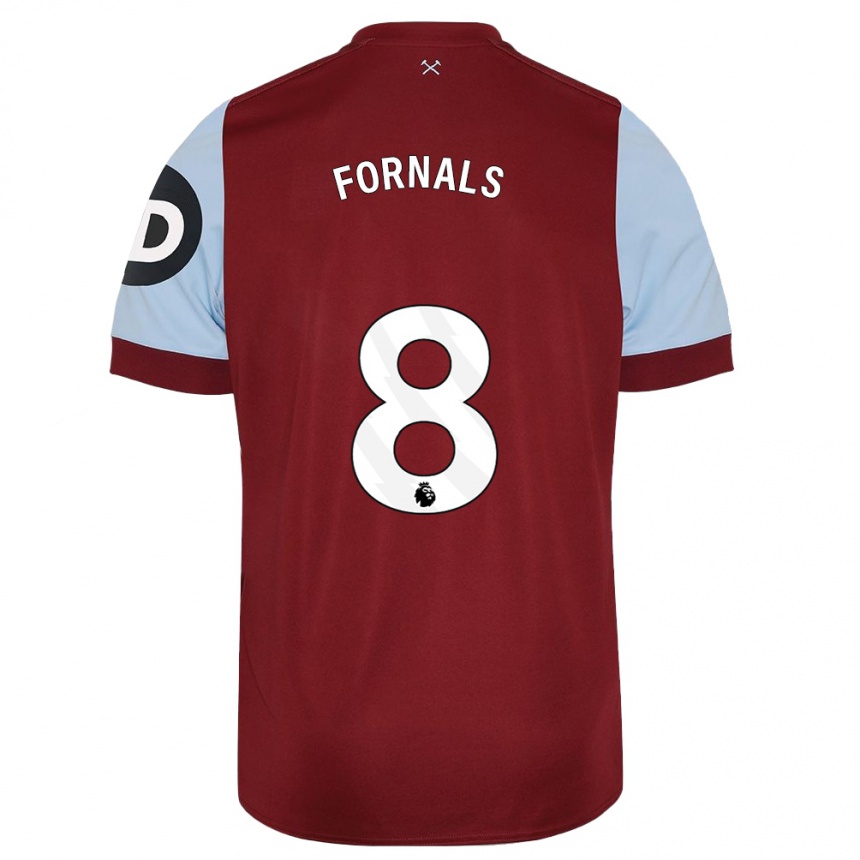 Herren Fußball Pablo Fornals #8 Kastanienbraun Heimtrikot Trikot 2023/24 T-Shirt Luxemburg