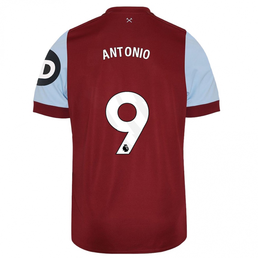 Herren Fußball Michail Antonio #9 Kastanienbraun Heimtrikot Trikot 2023/24 T-Shirt Luxemburg