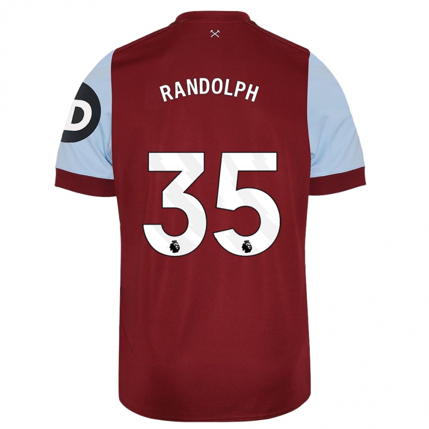 Herren Fußball Darren Randolph #35 Kastanienbraun Heimtrikot Trikot 2023/24 T-Shirt Luxemburg