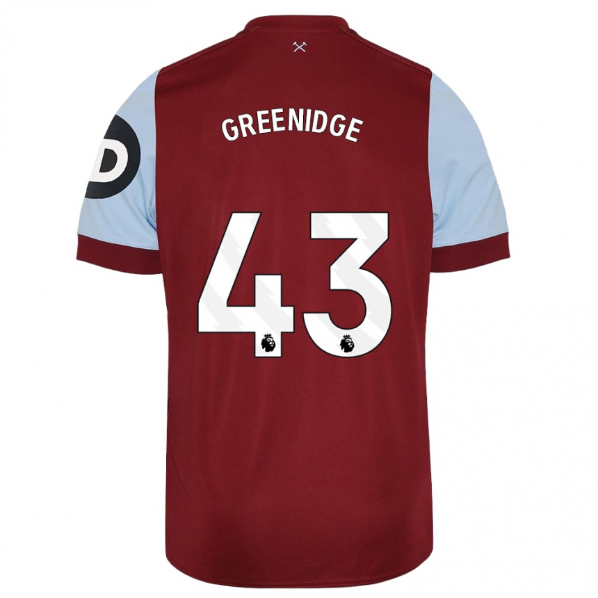 Herren Fußball Will Greenidge #43 Kastanienbraun Heimtrikot Trikot 2023/24 T-Shirt Luxemburg