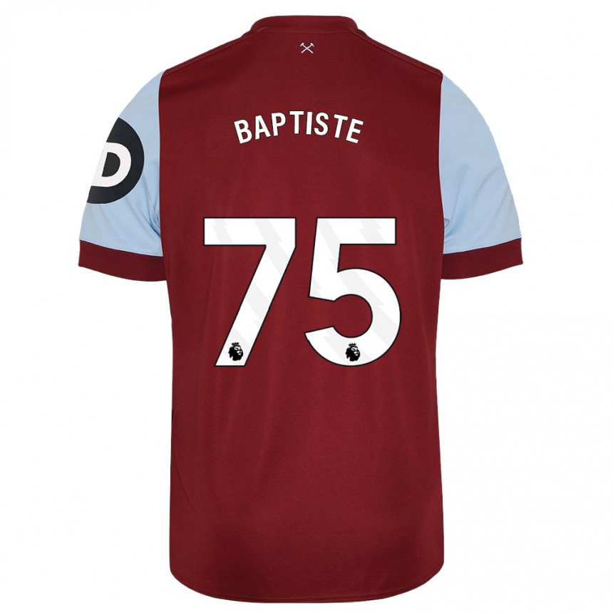 Herren Fußball Jamal Baptiste #75 Kastanienbraun Heimtrikot Trikot 2023/24 T-Shirt Luxemburg