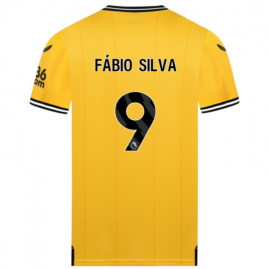 Herren Fußball Fábio Silva #9 Gelb Heimtrikot Trikot 2023/24 T-Shirt Luxemburg