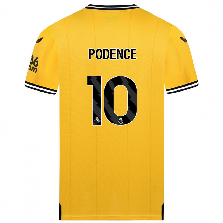 Herren Fußball Daniel Podence #10 Gelb Heimtrikot Trikot 2023/24 T-Shirt Luxemburg
