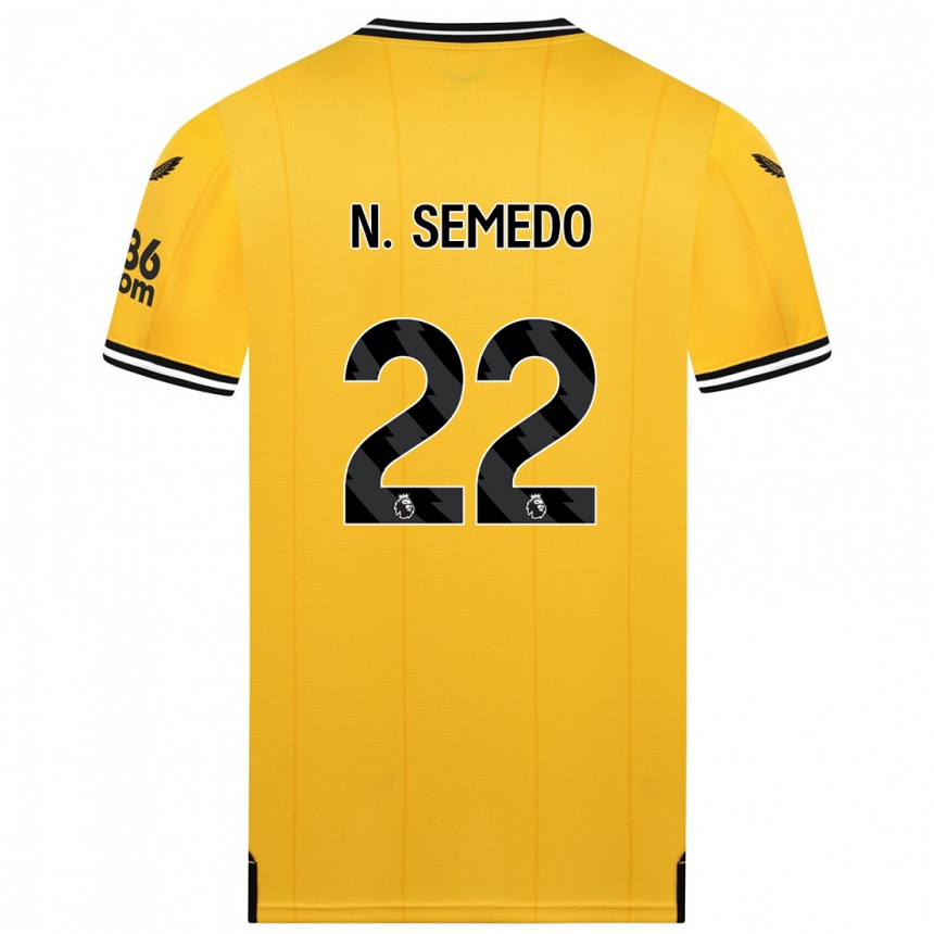 Herren Fußball Nelson Semedo #22 Gelb Heimtrikot Trikot 2023/24 T-Shirt Luxemburg