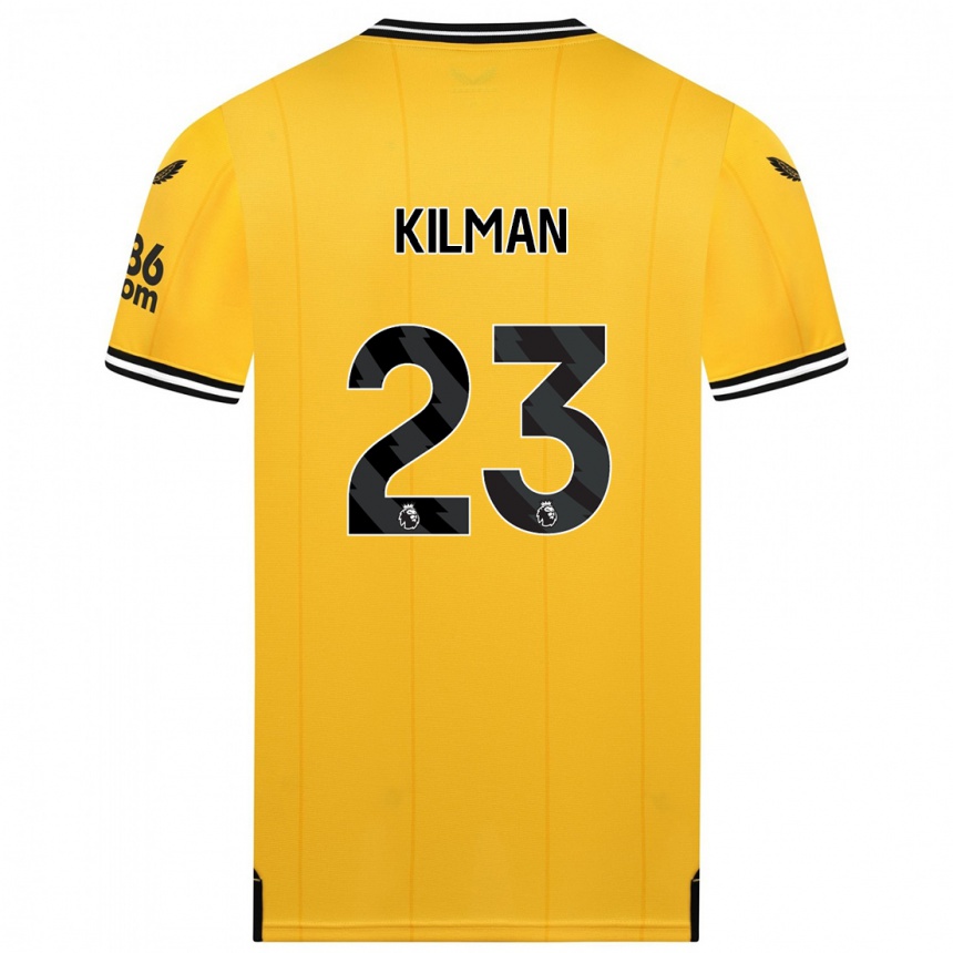 Herren Fußball Max Kilman #23 Gelb Heimtrikot Trikot 2023/24 T-Shirt Luxemburg