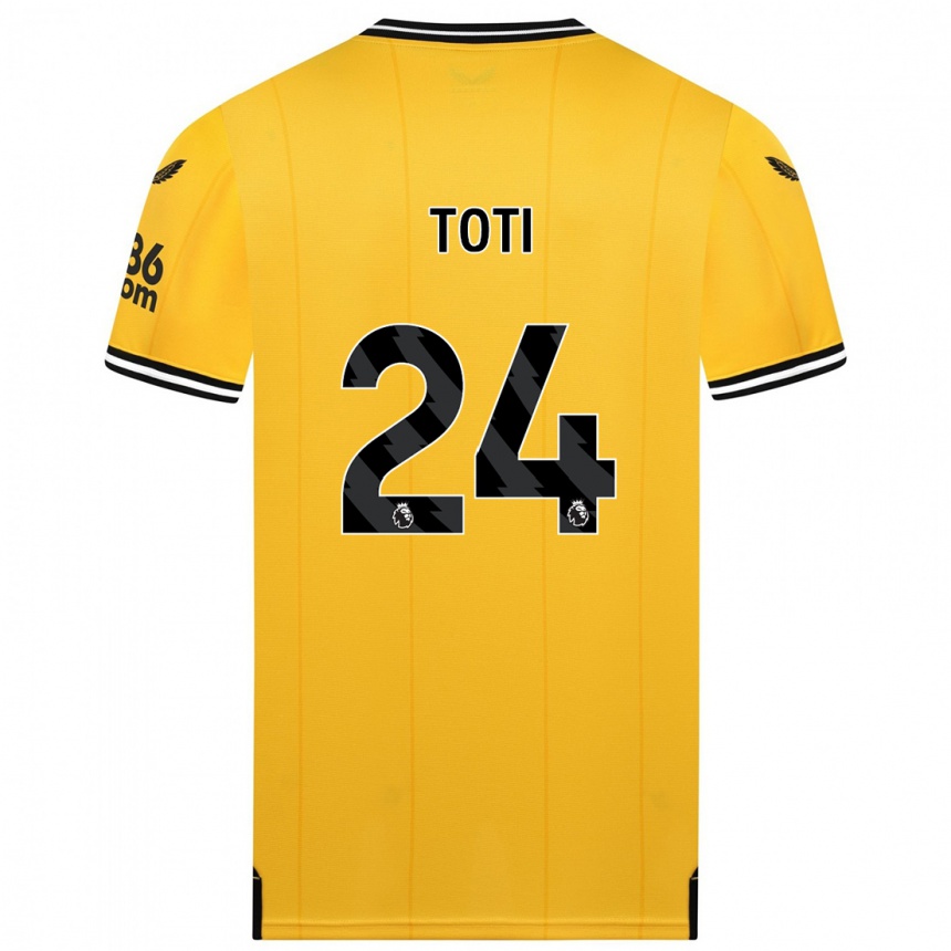 Herren Fußball Toti #24 Gelb Heimtrikot Trikot 2023/24 T-Shirt Luxemburg