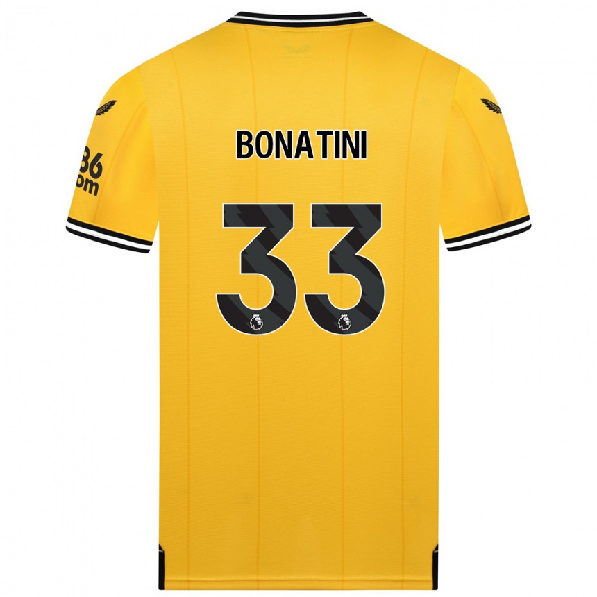 Herren Fußball Leo Bonatini #33 Gelb Heimtrikot Trikot 2023/24 T-Shirt Luxemburg