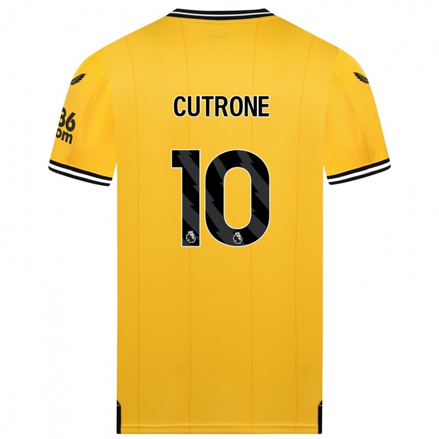 Herren Fußball Patrick Cutrone #10 Gelb Heimtrikot Trikot 2023/24 T-Shirt Luxemburg
