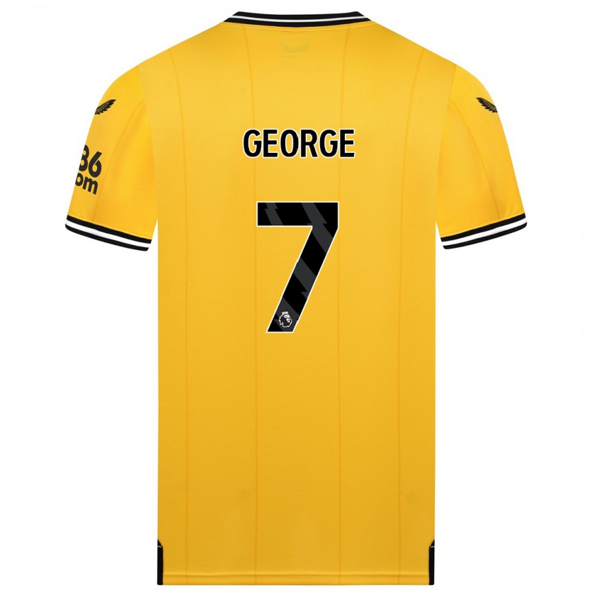 Herren Fußball Tammi George #7 Gelb Heimtrikot Trikot 2023/24 T-Shirt Luxemburg
