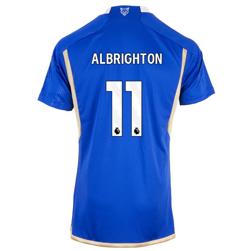 Herren Fußball Marc Albrighton #11 Königsblau Heimtrikot Trikot 2023/24 T-Shirt Luxemburg