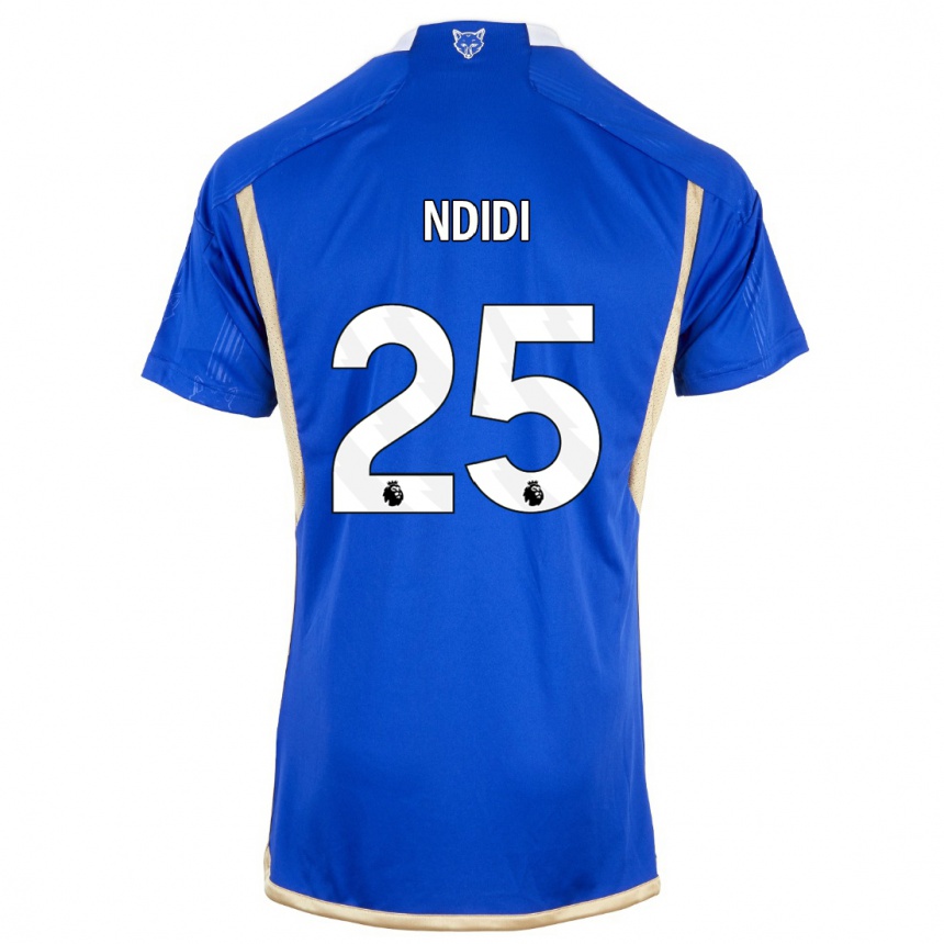 Herren Fußball Wilfred Ndidi #25 Königsblau Heimtrikot Trikot 2023/24 T-Shirt Luxemburg