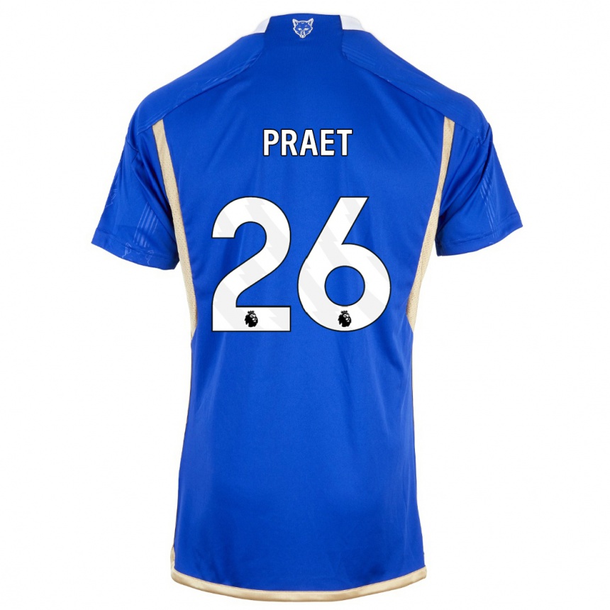 Herren Fußball Dennis Praet #26 Königsblau Heimtrikot Trikot 2023/24 T-Shirt Luxemburg