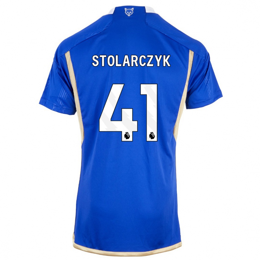 Herren Fußball Jakub Stolarczyk #41 Königsblau Heimtrikot Trikot 2023/24 T-Shirt Luxemburg