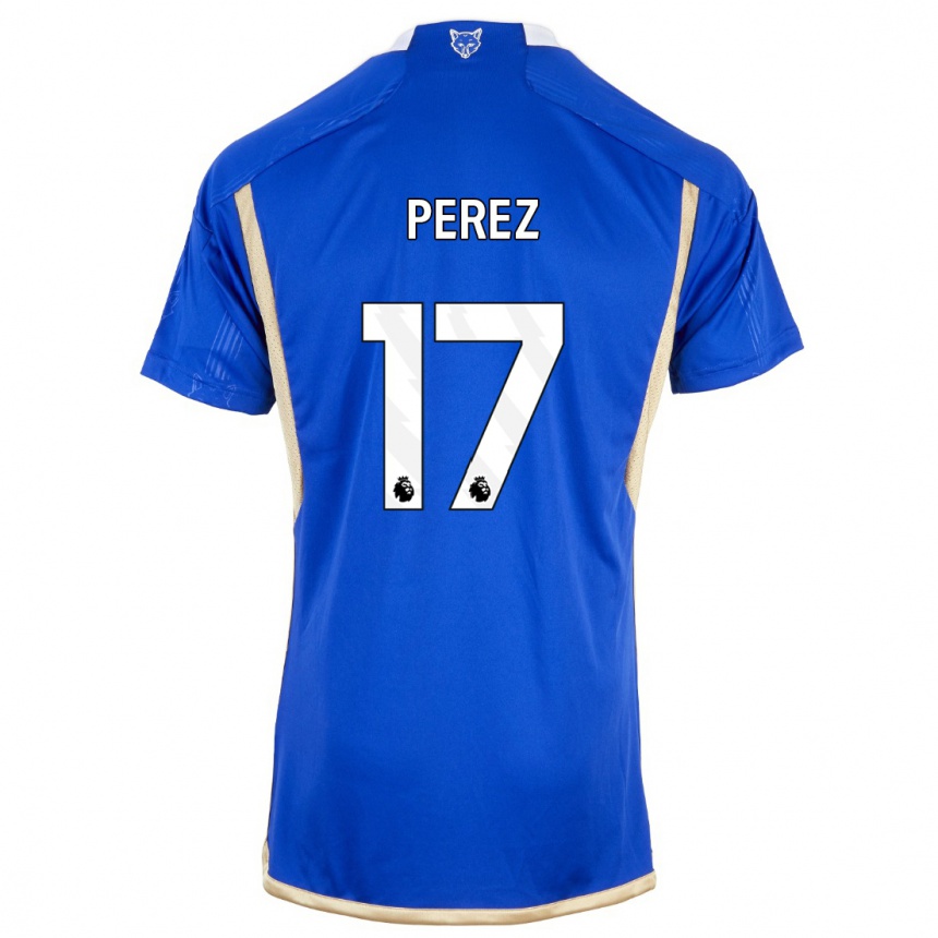 Herren Fußball Ayoze Perez #17 Königsblau Heimtrikot Trikot 2023/24 T-Shirt Luxemburg