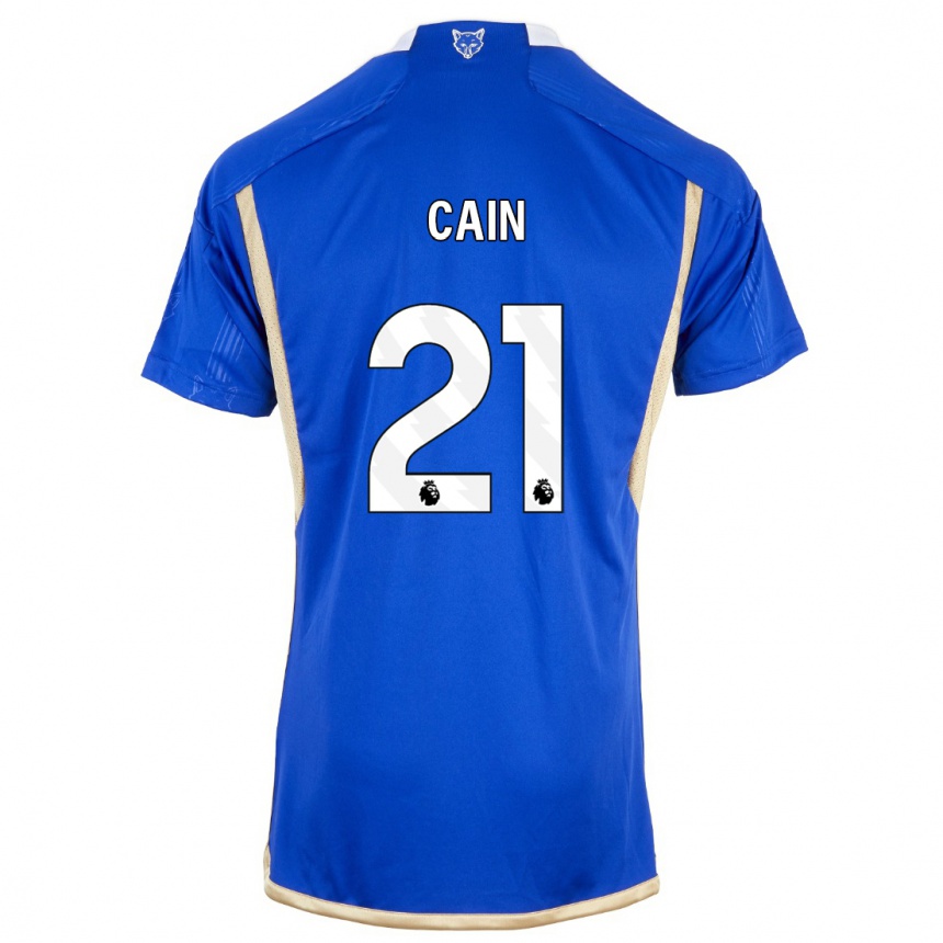 Herren Fußball Hannah Cain #21 Königsblau Heimtrikot Trikot 2023/24 T-Shirt Luxemburg