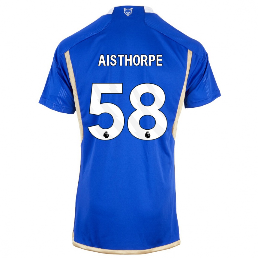 Herren Fußball Bailey Aisthorpe #58 Königsblau Heimtrikot Trikot 2023/24 T-Shirt Luxemburg