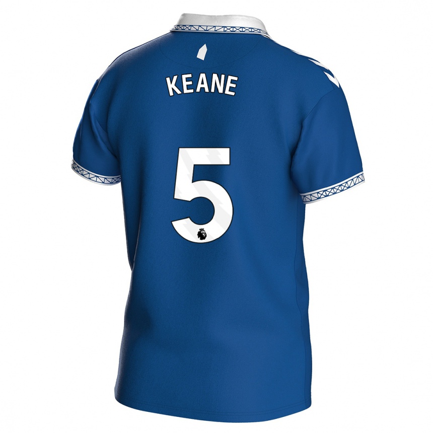 Herren Fußball Michael Keane #5 Königsblau Heimtrikot Trikot 2023/24 T-Shirt Luxemburg