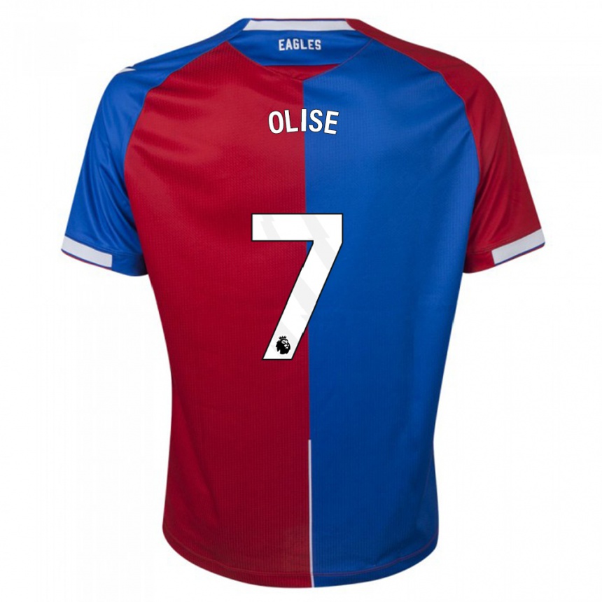 Herren Fußball Michael Olise #7 Rot Blau Heimtrikot Trikot 2023/24 T-Shirt Luxemburg