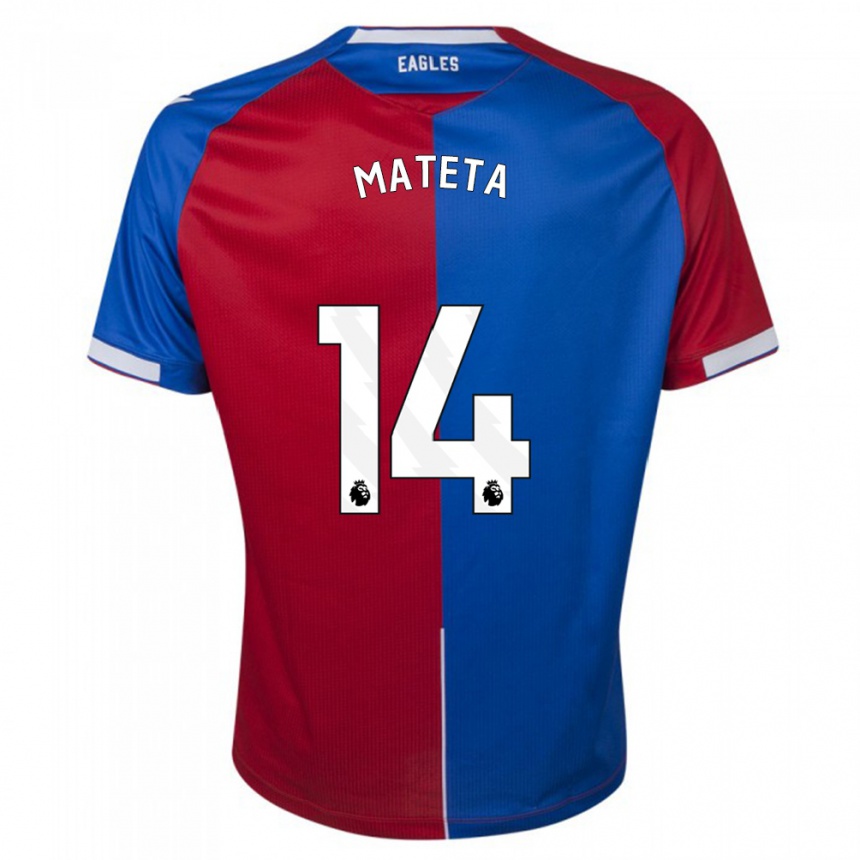 Herren Fußball Jean-Philippe Mateta #14 Rot Blau Heimtrikot Trikot 2023/24 T-Shirt Luxemburg