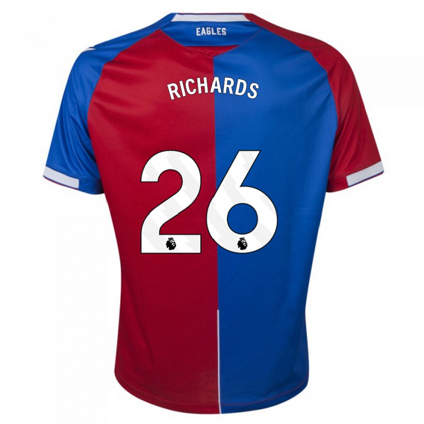 Herren Fußball Chris Richards #26 Rot Blau Heimtrikot Trikot 2023/24 T-Shirt Luxemburg