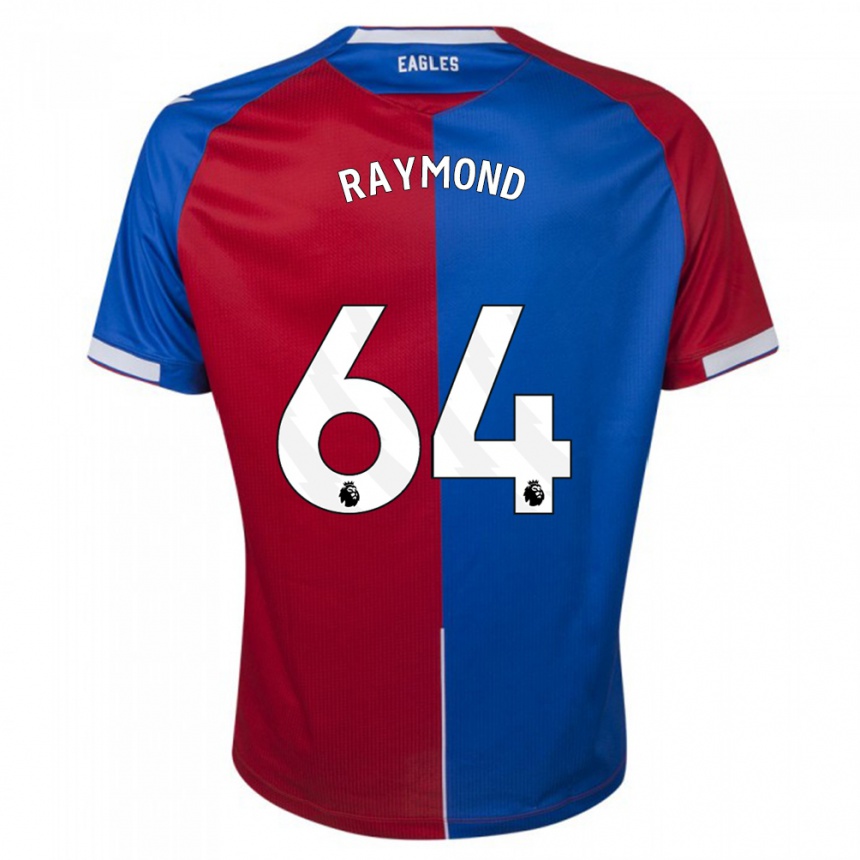 Herren Fußball Jadan Raymond #64 Rot Blau Heimtrikot Trikot 2023/24 T-Shirt Luxemburg