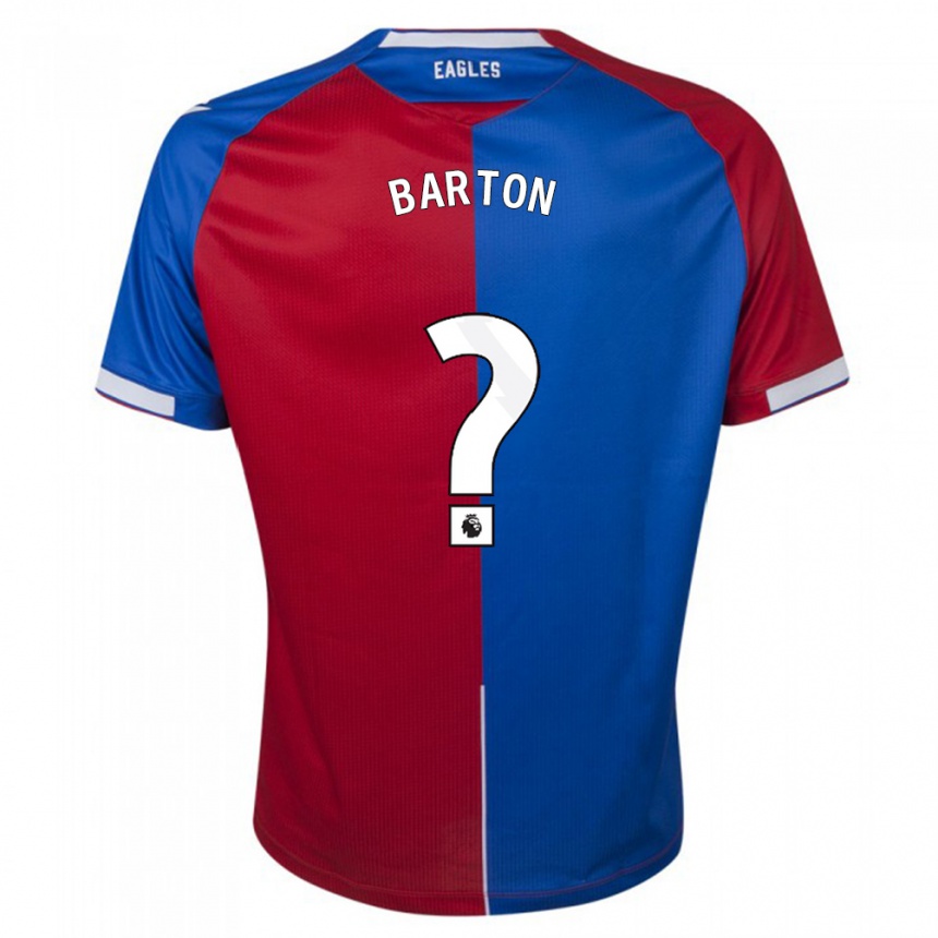 Herren Fußball Kalani Barton #0 Rot Blau Heimtrikot Trikot 2023/24 T-Shirt Luxemburg