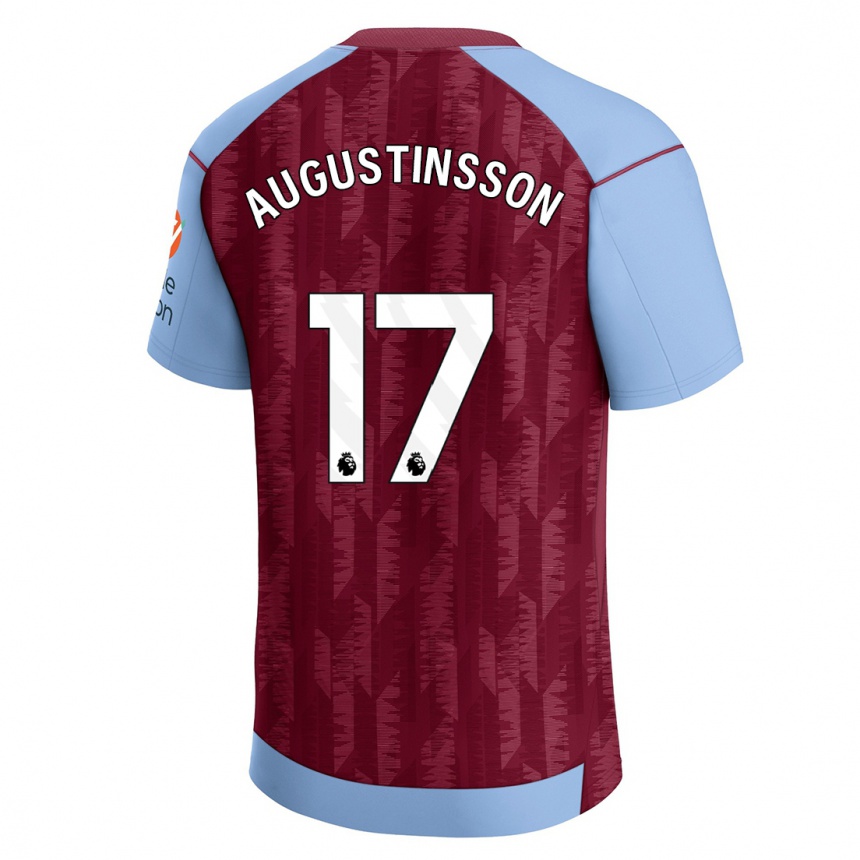Herren Fußball Ludwig Augustinsson #17 Weinrotblau Heimtrikot Trikot 2023/24 T-Shirt Luxemburg