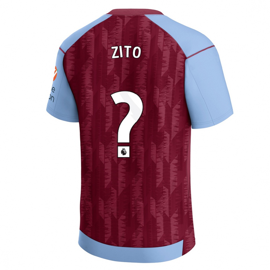 Herren Fußball Patrick Zito #0 Weinrotblau Heimtrikot Trikot 2023/24 T-Shirt Luxemburg