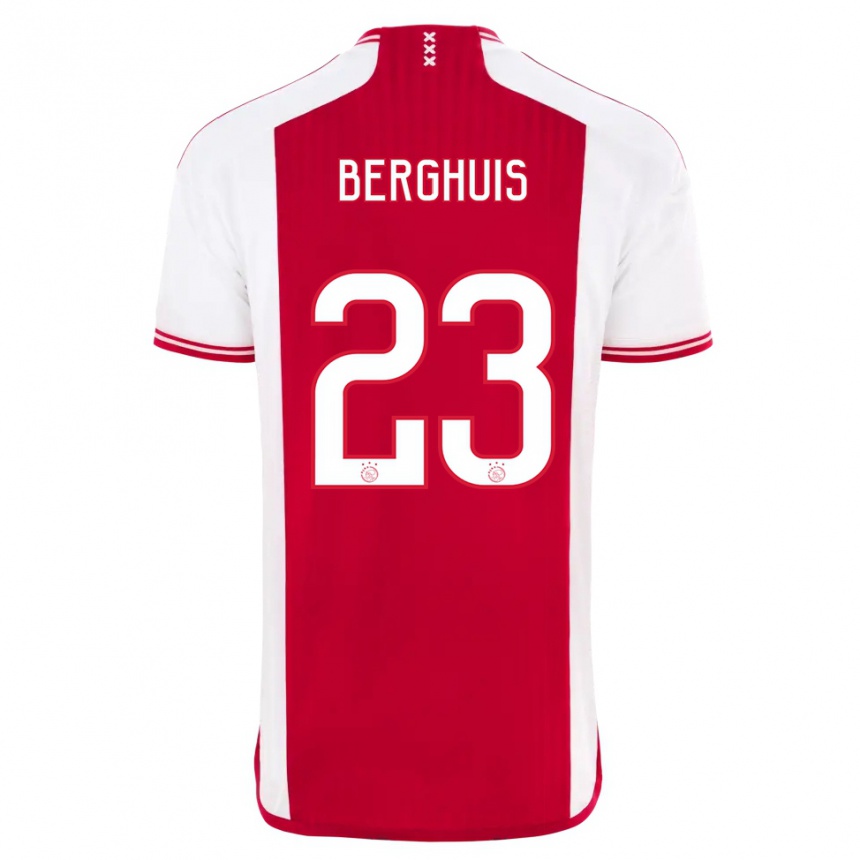 Herren Fußball Steven Berghuis #23 Rot-Weiss Heimtrikot Trikot 2023/24 T-Shirt Luxemburg