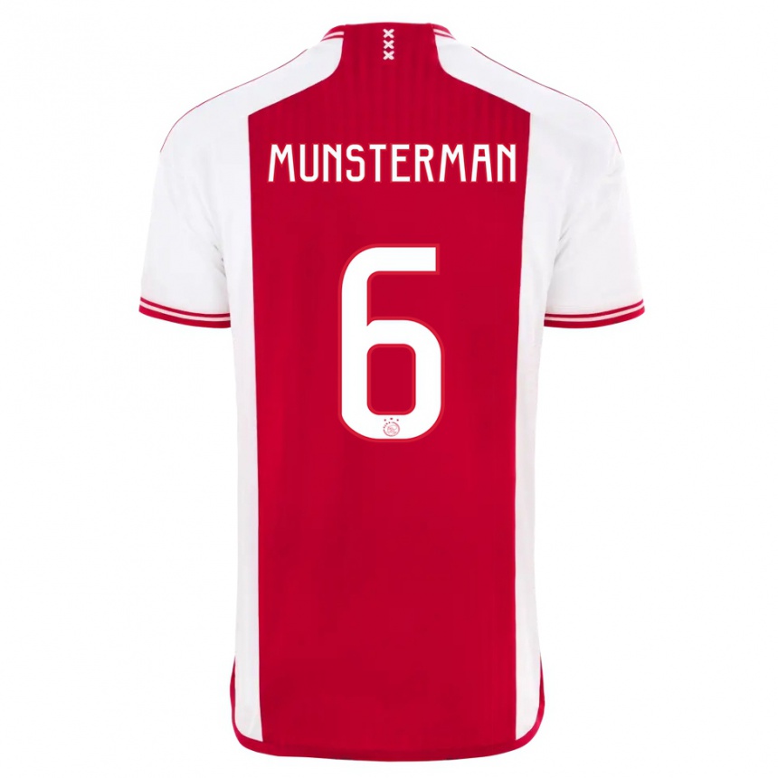 Herren Fußball Marthe Munsterman #6 Rot-Weiss Heimtrikot Trikot 2023/24 T-Shirt Luxemburg