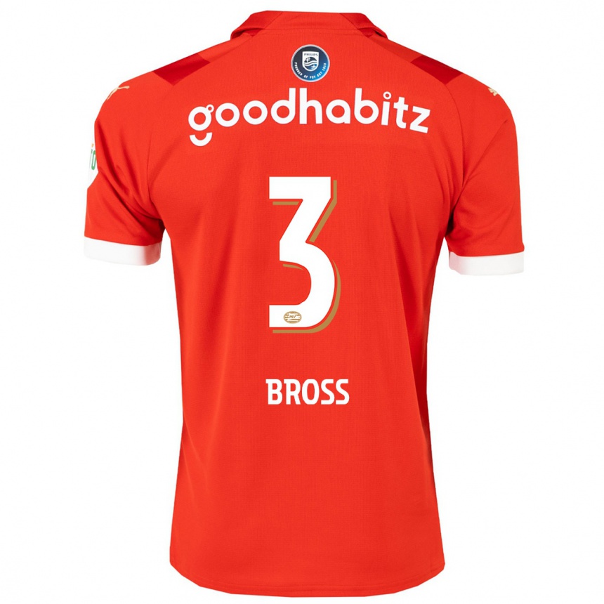 Herren Fußball Melanie Bross #3 Rot Heimtrikot Trikot 2023/24 T-Shirt Luxemburg