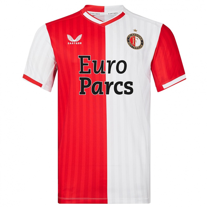 Herren Fußball Thijs Jansen #30 Rot-Weiss Heimtrikot Trikot 2023/24 T-Shirt Luxemburg