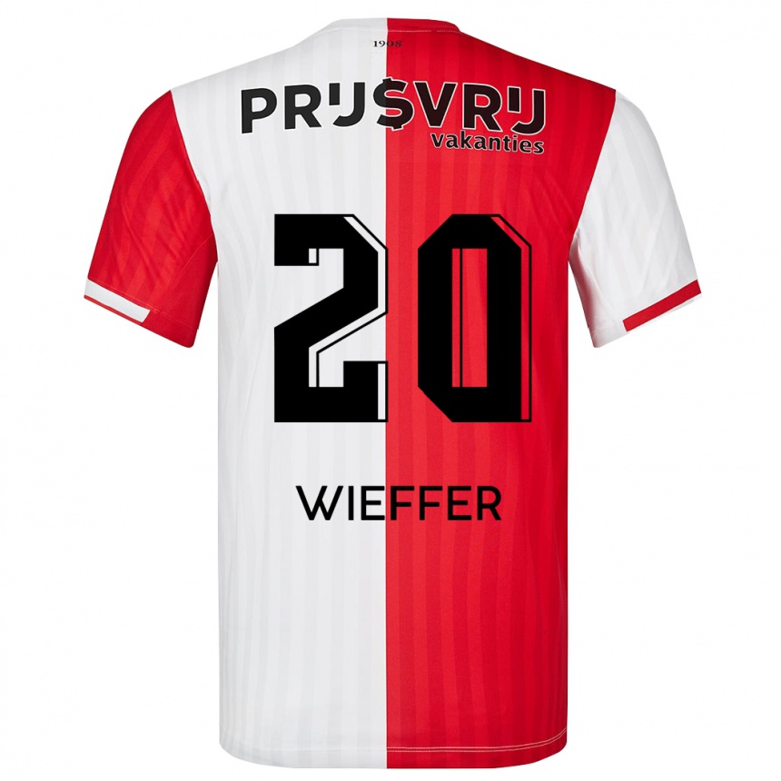 Herren Fußball Mats Wieffer #20 Rot-Weiss Heimtrikot Trikot 2023/24 T-Shirt Luxemburg