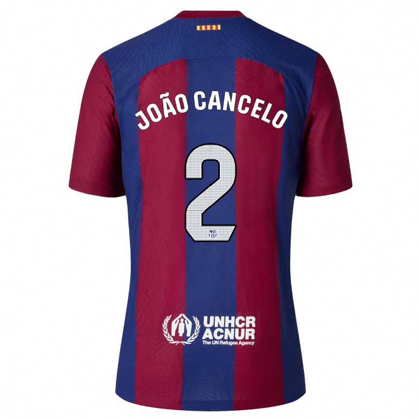 Herren Fußball Joao Cancelo #2 Rot Blau Heimtrikot Trikot 2023/24 T-Shirt Luxemburg