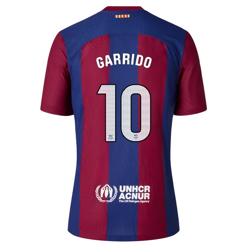 Herren Fußball Aleix Garrido #10 Rot Blau Heimtrikot Trikot 2023/24 T-Shirt Luxemburg