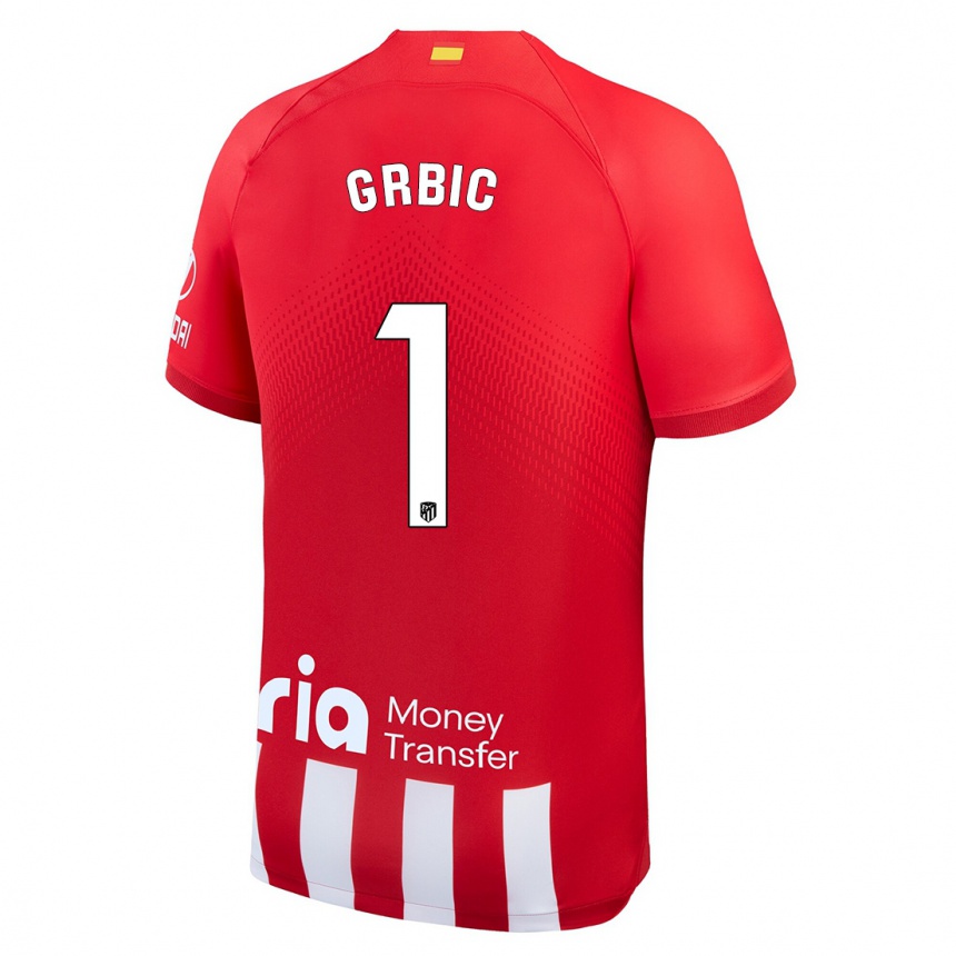 Herren Fußball Ivo Grbic #1 Rot-Weiss Heimtrikot Trikot 2023/24 T-Shirt Luxemburg