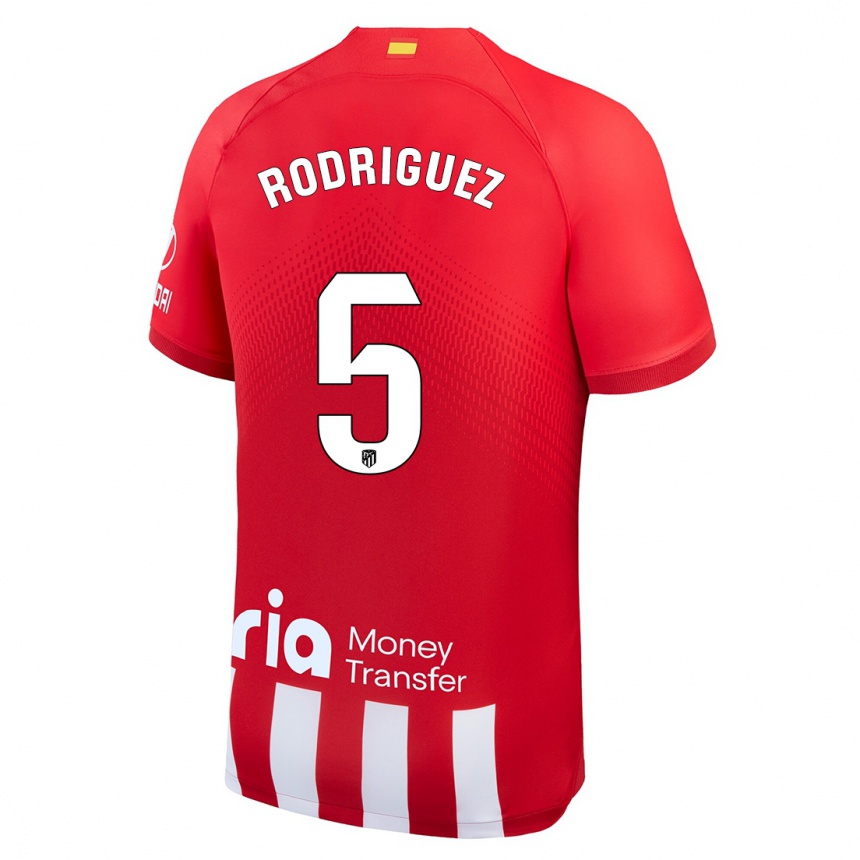Herren Fußball Cinta Rodriguez #5 Rot-Weiss Heimtrikot Trikot 2023/24 T-Shirt Luxemburg