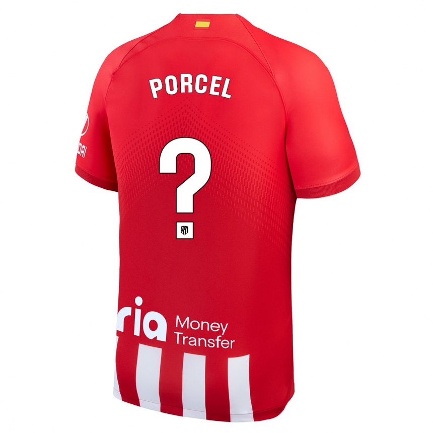 Herren Fußball Roberto Porcel #0 Rot-Weiss Heimtrikot Trikot 2023/24 T-Shirt Luxemburg