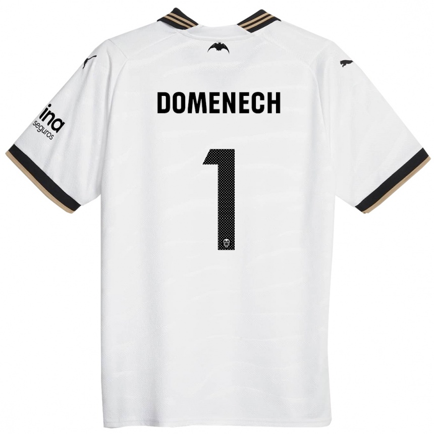 Herren Fußball Jaume Domenech #1 Weiß Heimtrikot Trikot 2023/24 T-Shirt Luxemburg