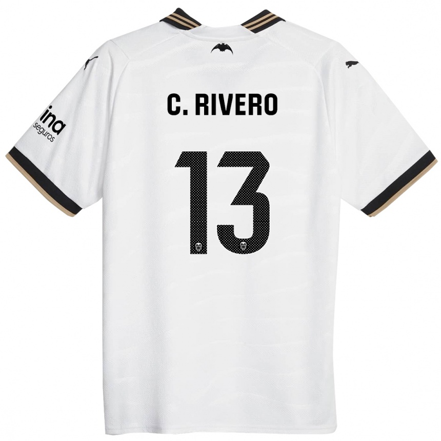 Herren Fußball Cristian Rivero #13 Weiß Heimtrikot Trikot 2023/24 T-Shirt Luxemburg