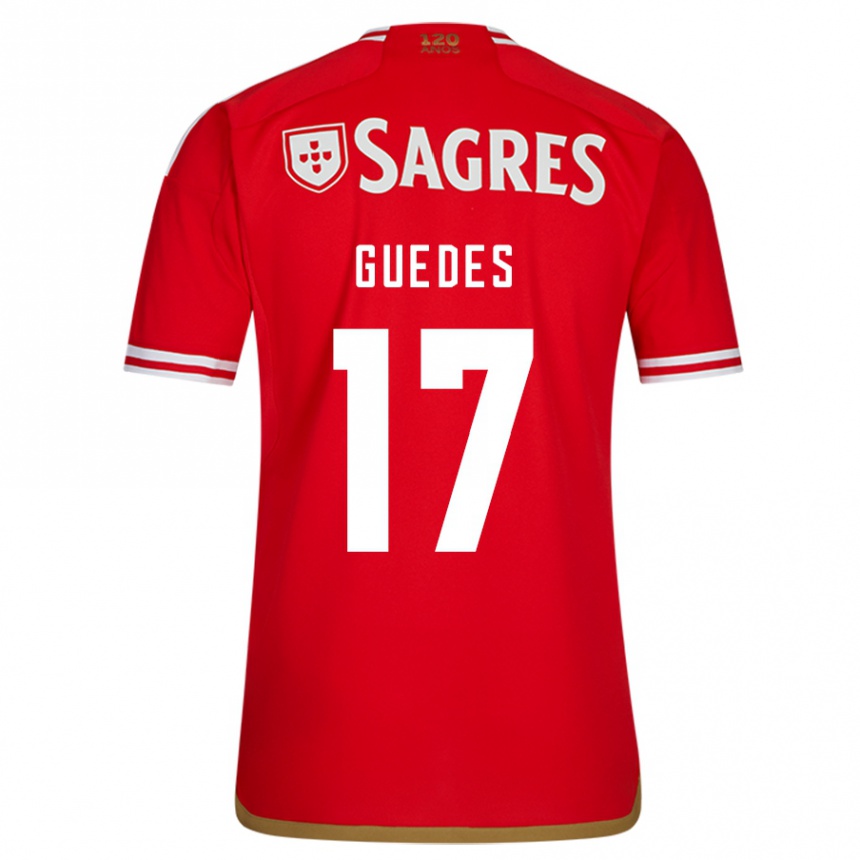 Herren Fußball Goncalo Guedes #17 Rot Heimtrikot Trikot 2023/24 T-Shirt Luxemburg