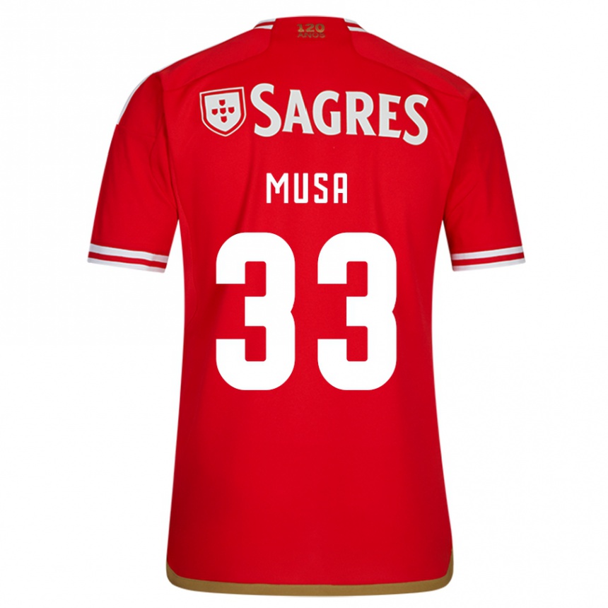 Herren Fußball Petar Musa #33 Rot Heimtrikot Trikot 2023/24 T-Shirt Luxemburg