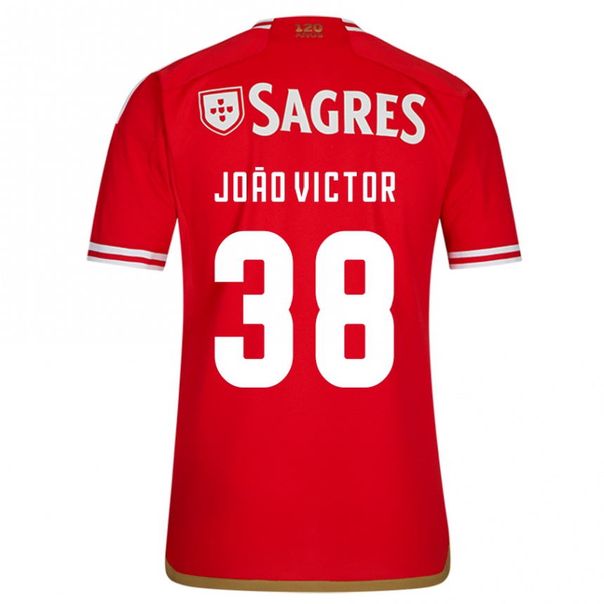 Herren Fußball Joao Victor #38 Rot Heimtrikot Trikot 2023/24 T-Shirt Luxemburg