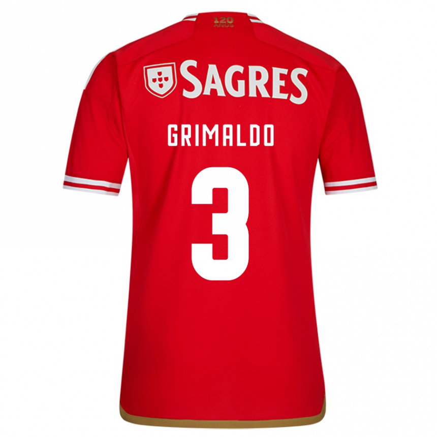 Herren Fußball Alejandro Grimaldo #3 Rot Heimtrikot Trikot 2023/24 T-Shirt Luxemburg