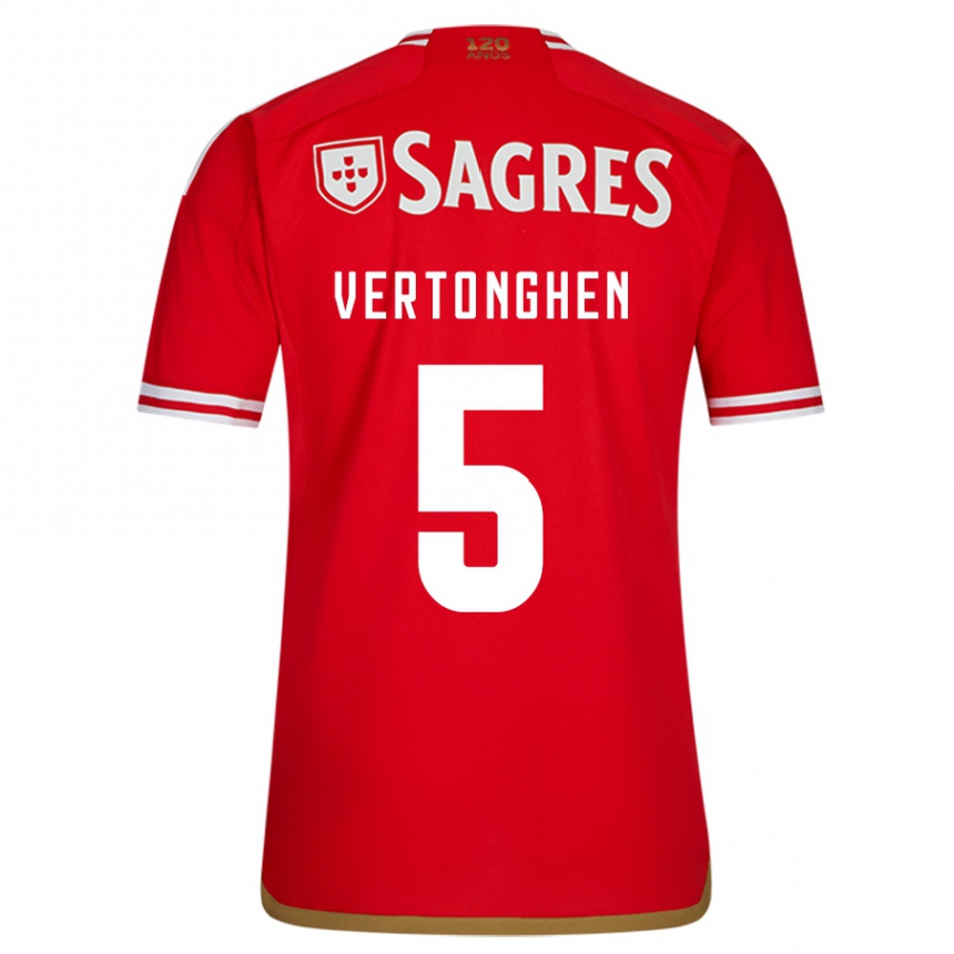 Herren Fußball Jan Vertonghen #5 Rot Heimtrikot Trikot 2023/24 T-Shirt Luxemburg