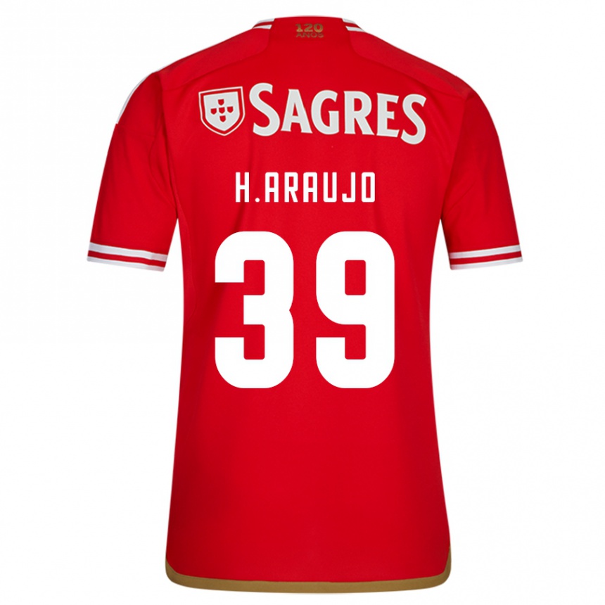 Herren Fußball Henrique Araujo #39 Rot Heimtrikot Trikot 2023/24 T-Shirt Luxemburg