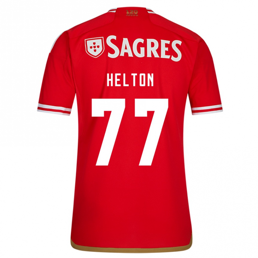 Herren Fußball Helton Leite #77 Rot Heimtrikot Trikot 2023/24 T-Shirt Luxemburg