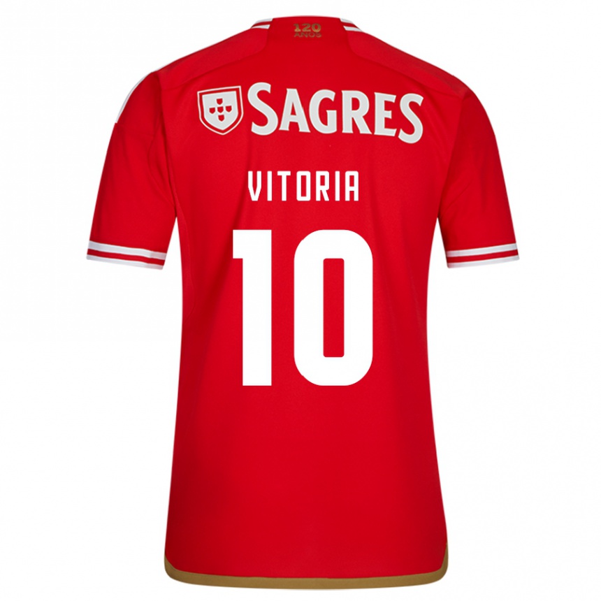 Herren Fußball Ana Vitoria #10 Rot Heimtrikot Trikot 2023/24 T-Shirt Luxemburg