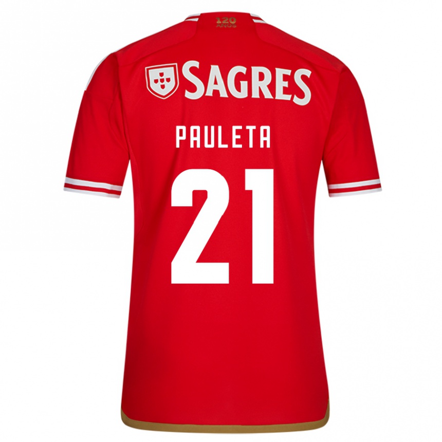 Herren Fußball Pauleta #21 Rot Heimtrikot Trikot 2023/24 T-Shirt Luxemburg