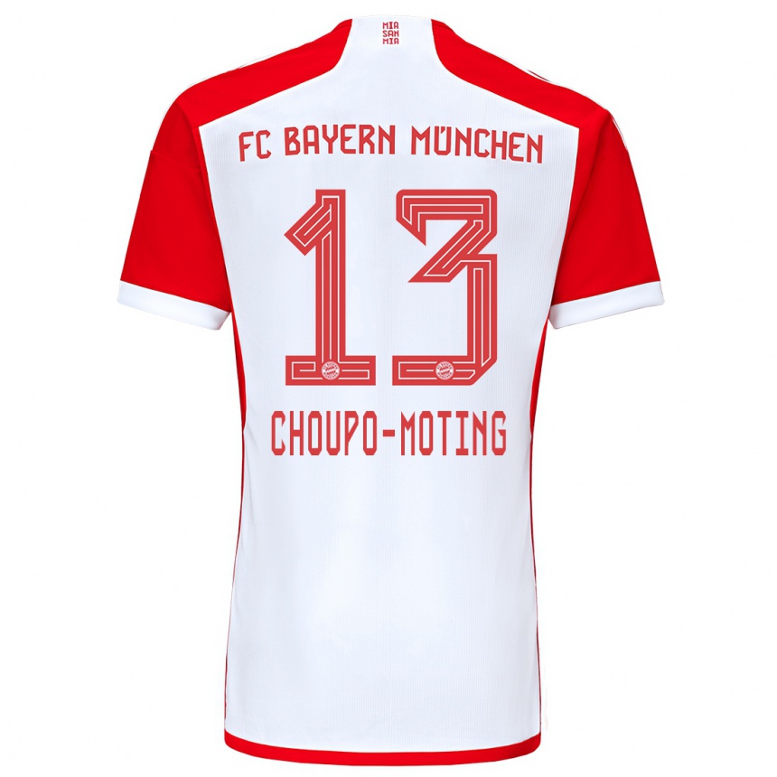 Herren Fußball Eric Maxim Choupo-Moting #13 Rot-Weiss Heimtrikot Trikot 2023/24 T-Shirt Luxemburg